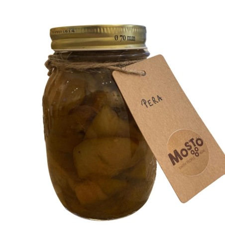 Artisanal pear confit in syrup